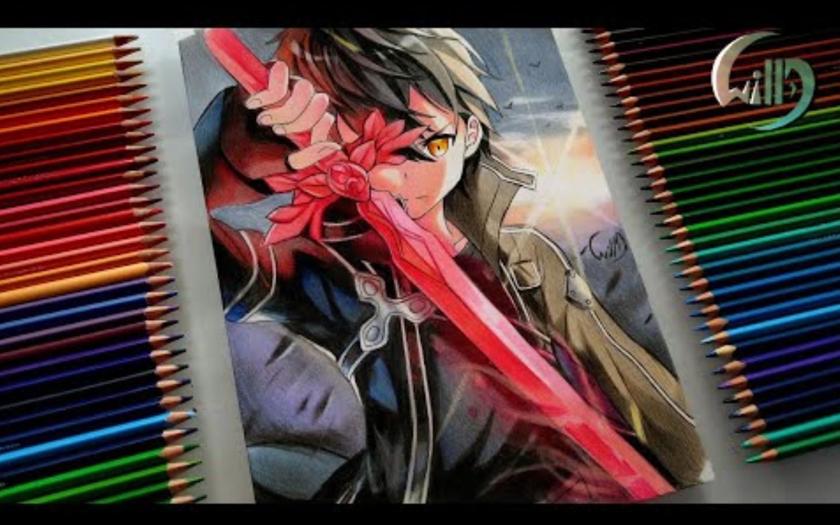 【彩铅】手绘桐谷和人 刀剑神域_哔哩哔哩 (゜-゜)つロ 干杯~-bili