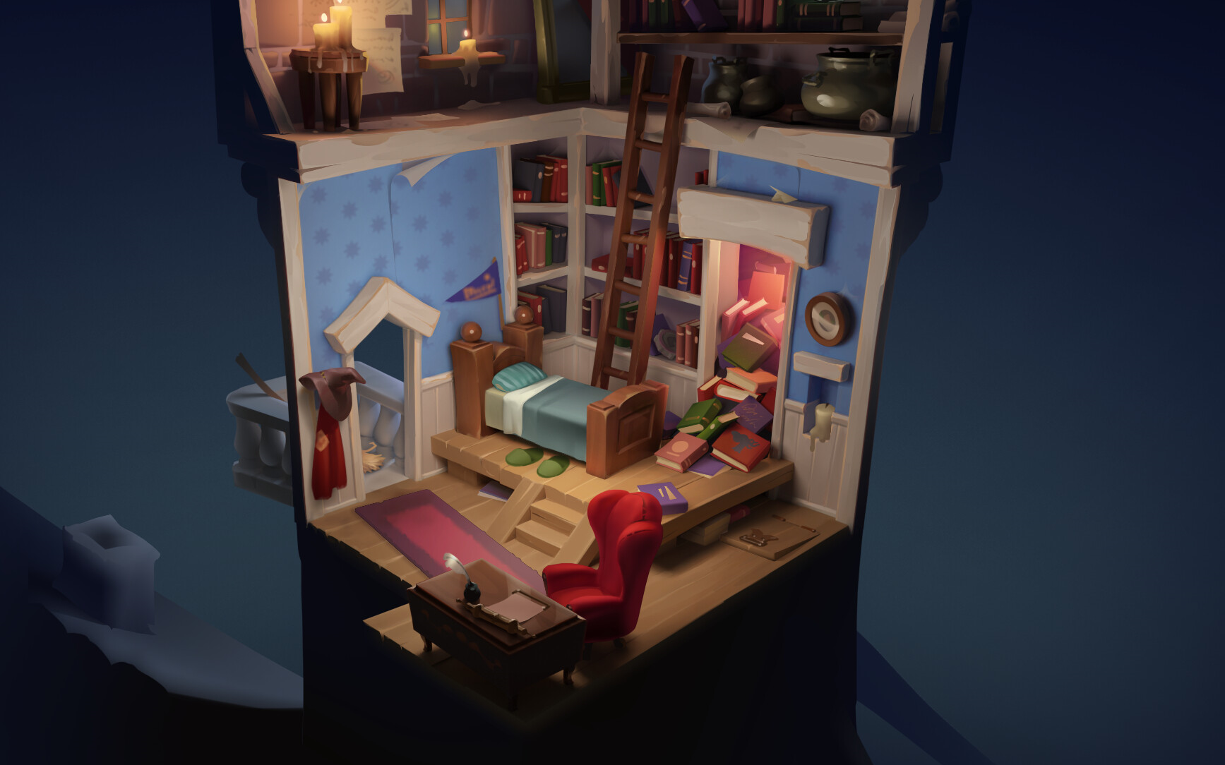 3dmax场景建模,初学者新手案例教学,场景小房子制作 这样的房间你喜欢