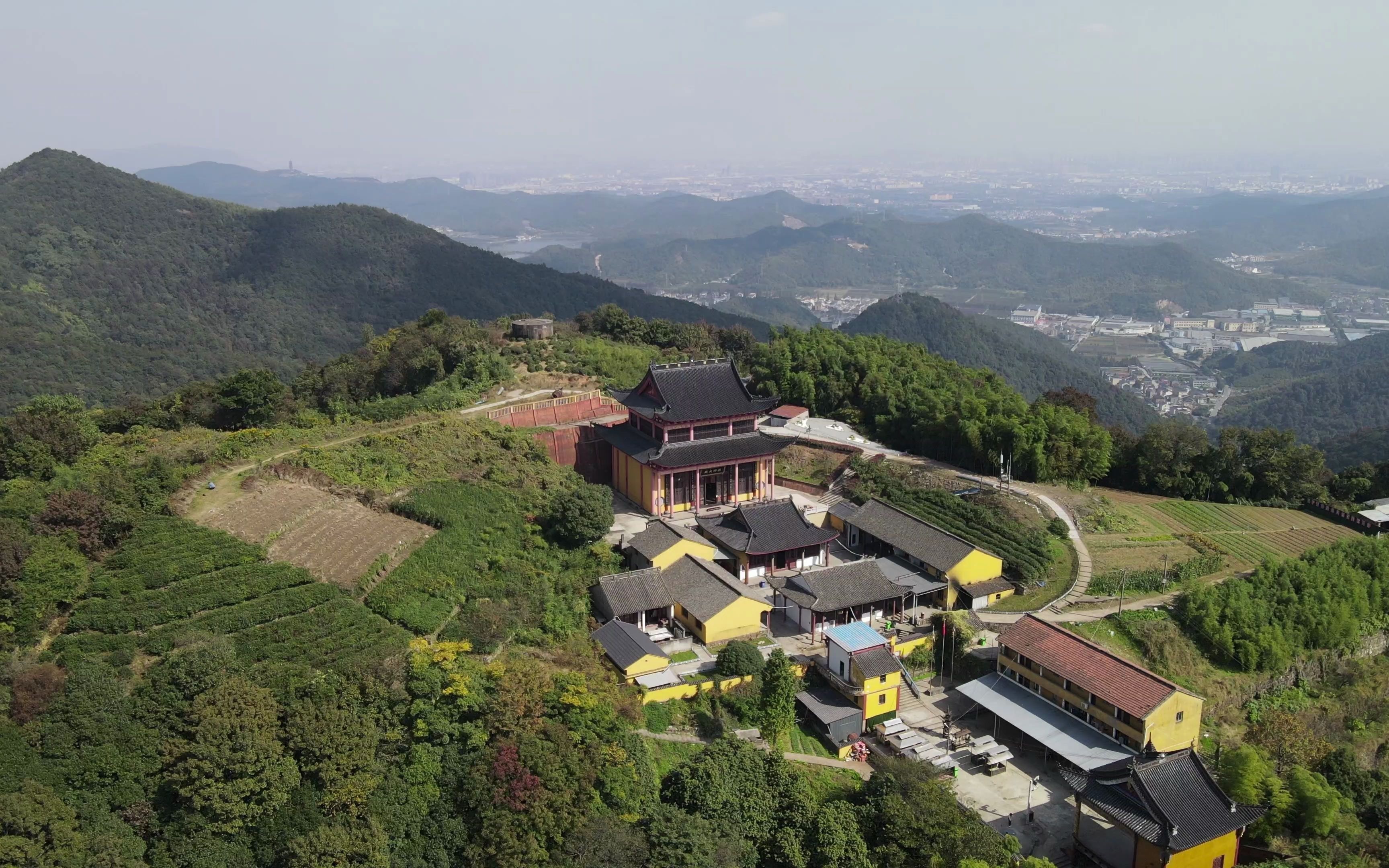 航拍绍兴越王峥