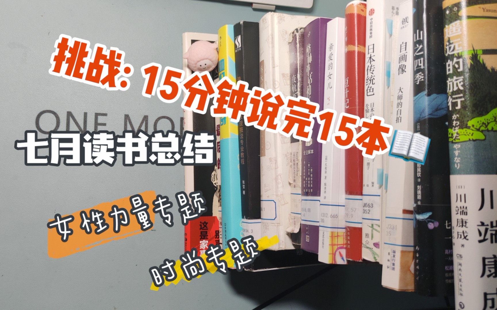 七月读书总结|15本|叶广芩|川端康成|她们的传奇|夜航西飞|香水|羊毛掸子哔哩哔哩bilibili