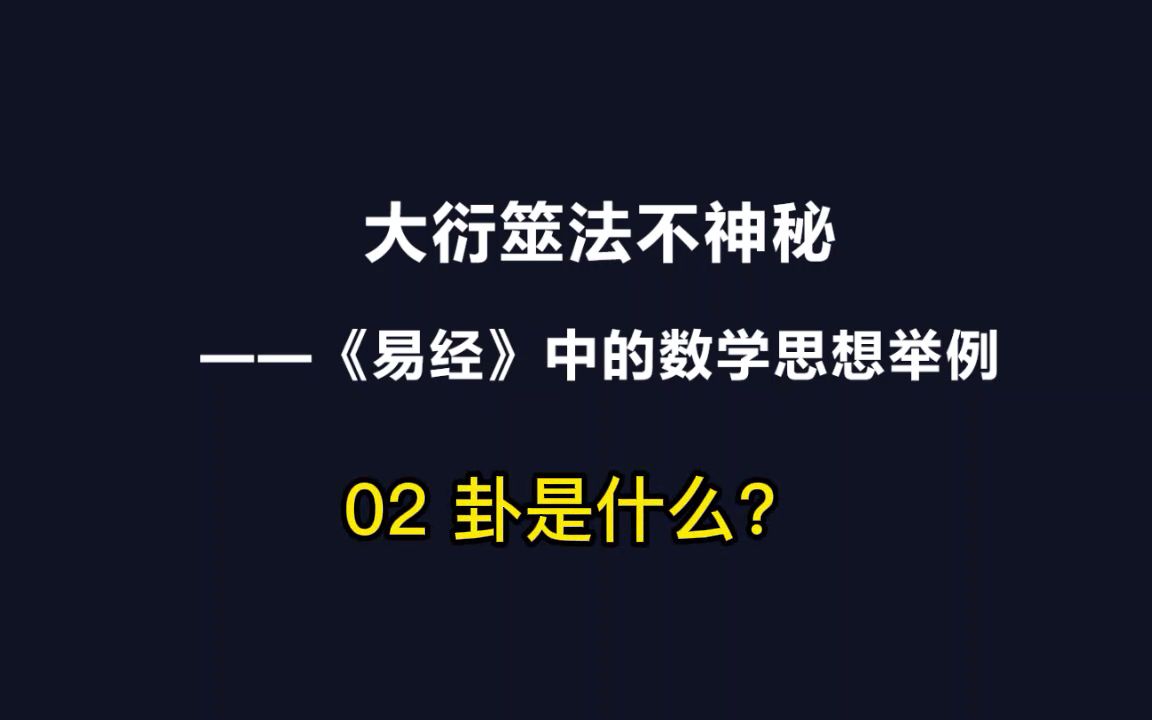 [图]大衍筮法不神秘-02-卦是什么？