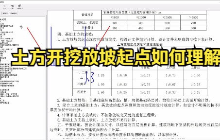 土方开挖放坡起点如何理解哔哩哔哩bilibili