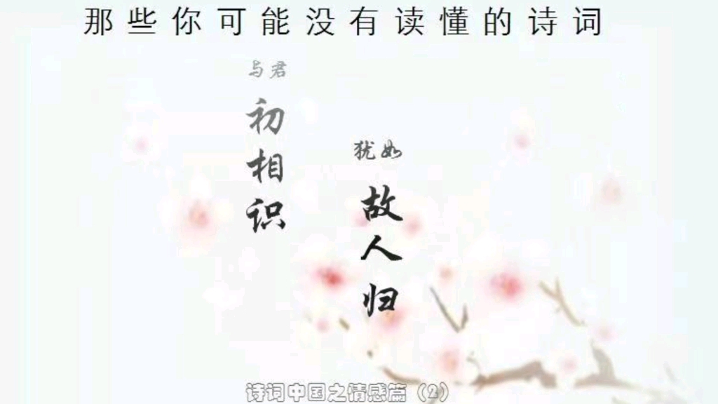 [图]与君初相识，电视剧里的浪漫诗词里也有