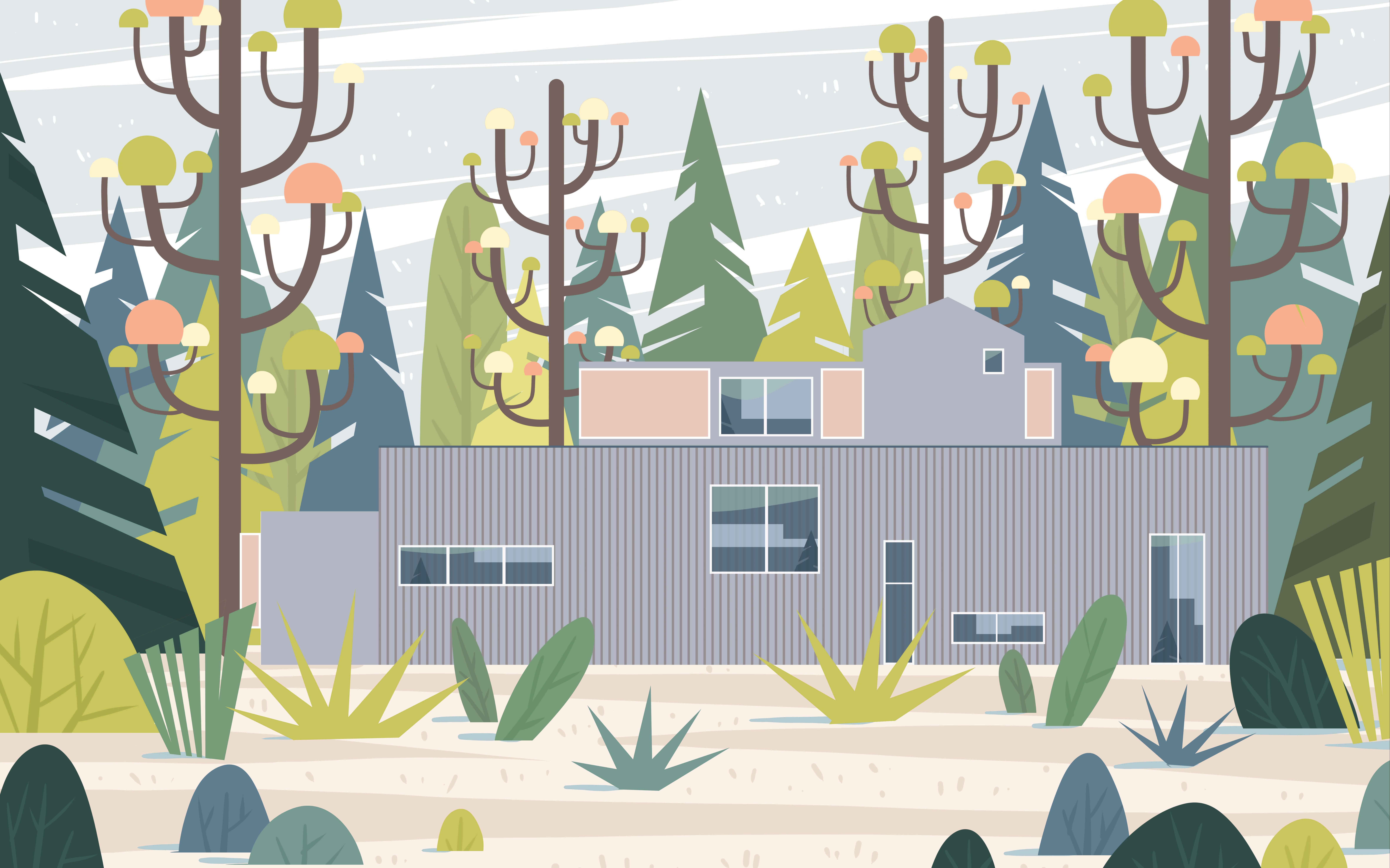 【建筑扁平插画】新手都很快上手的第七幅建筑插画