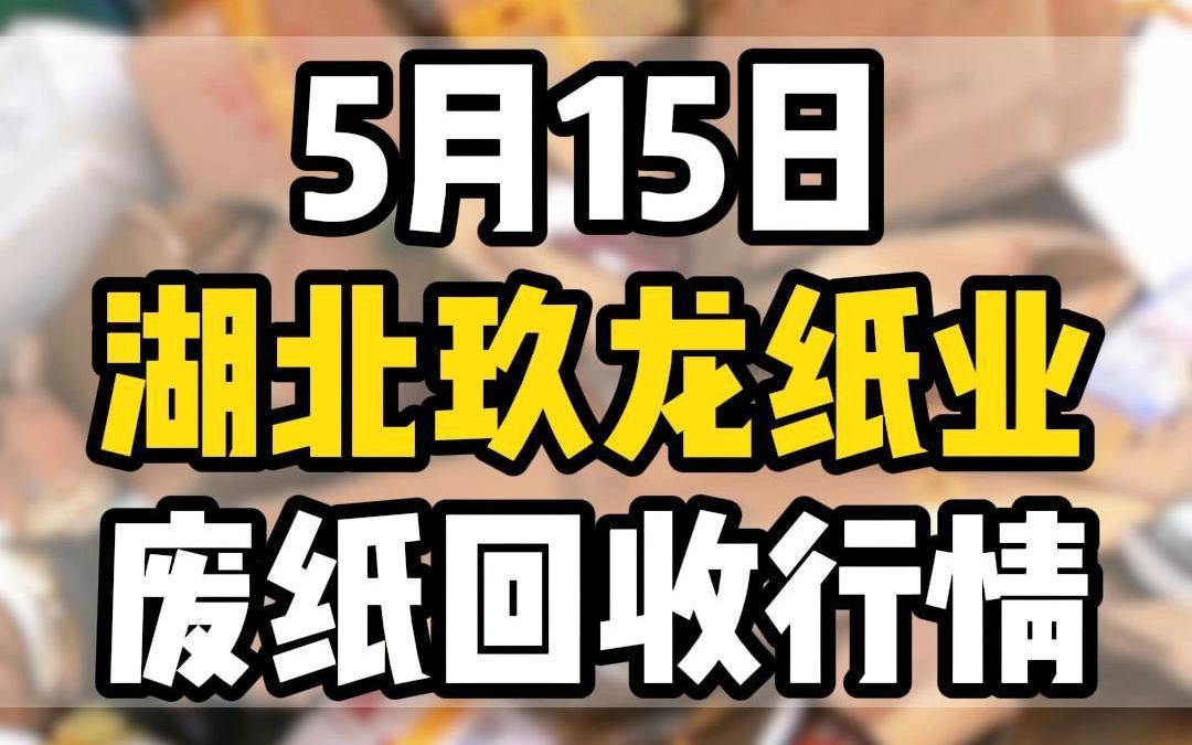 湖北荆州玖龙纸业今日最新采购报价哔哩哔哩bilibili