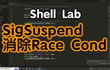[图]深入理解计算机系统53：Shell FG Job下集：sigsuspend与后台任务