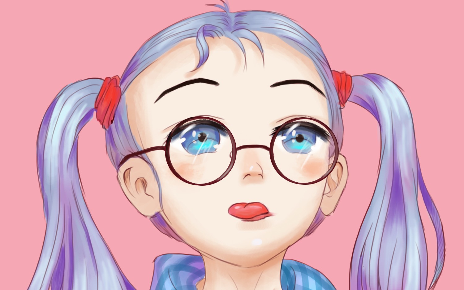 吐舌头的小女孩