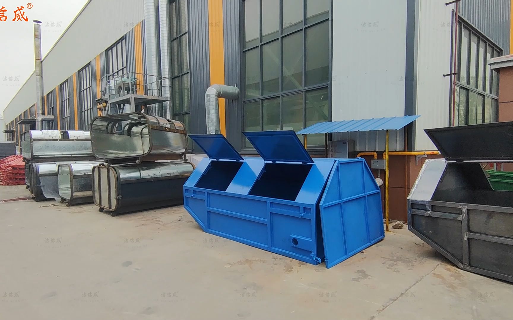 摆臂垃圾箱 碳钢环卫户外垃圾收集箱 大容量垃圾转运箱