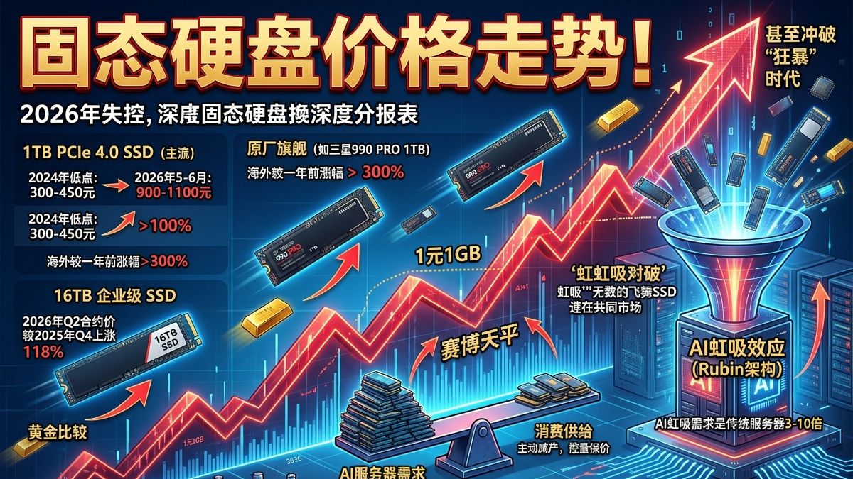 固态硬盘价格走势:固态硬盘暴涨300%!价格内幕全曝光