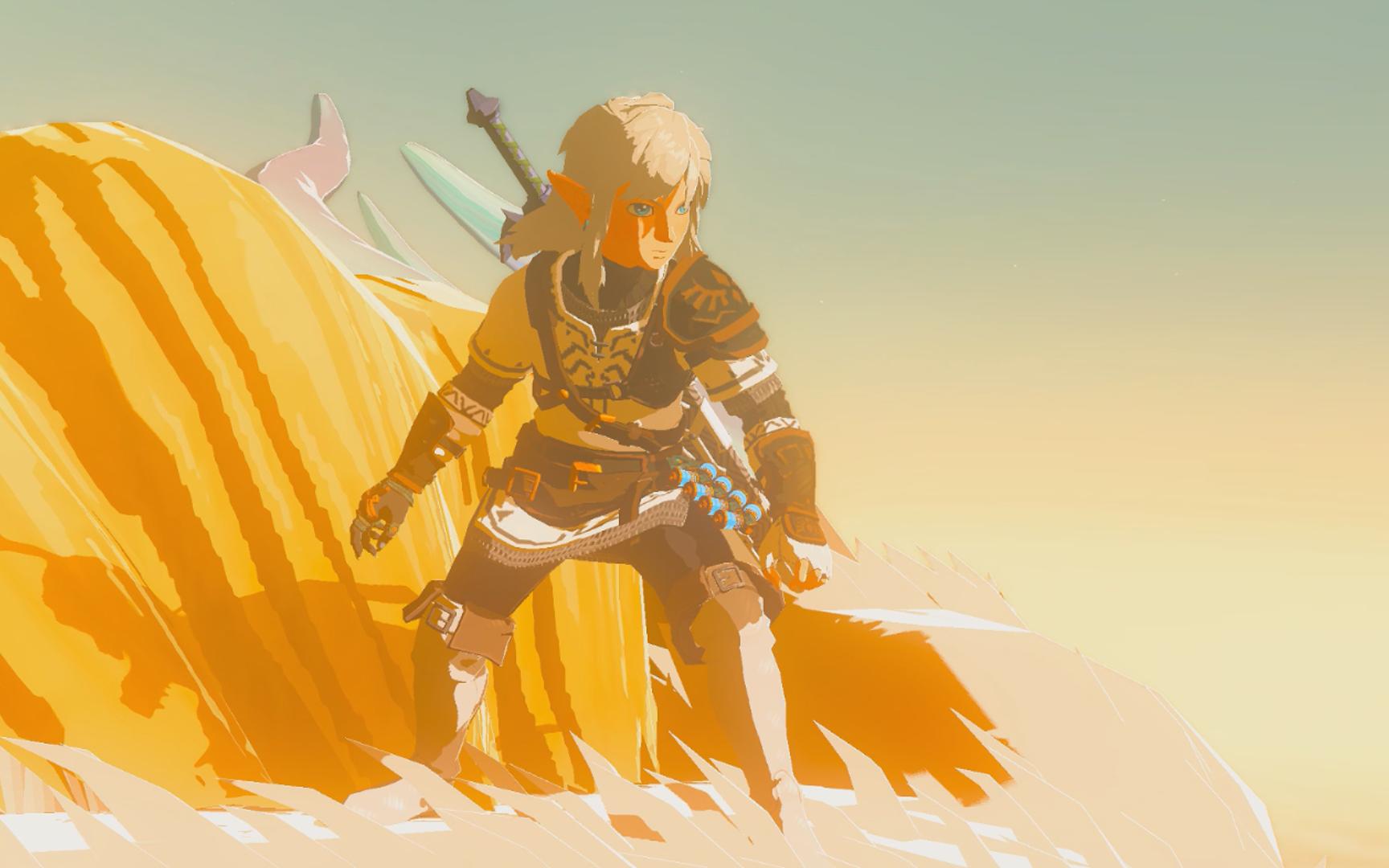 【王国之泪】白发老流氓林克结局演出,白发林克真特么好看