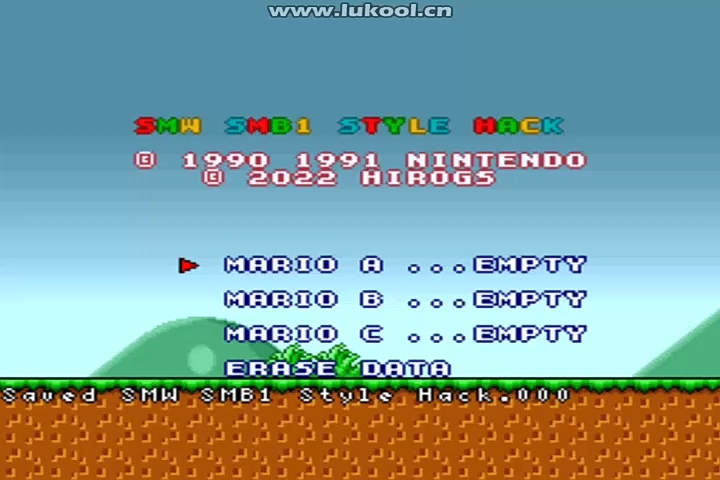 [图]SFC超级马里奥世界原版SMB1风格 一命通关 1-2大关