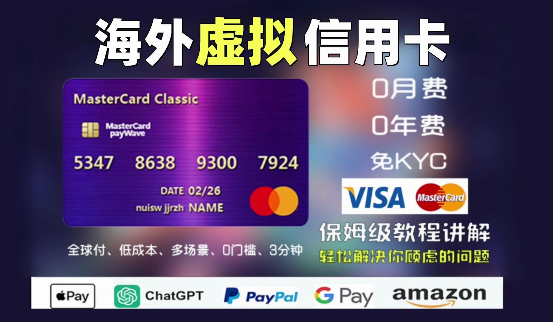 虚拟卡使用指南,跨境visa/mastercard手把手开卡教学