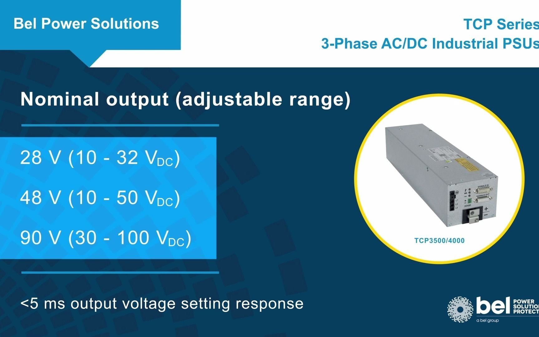 Bel Power Solutions TCP4000 & TXP4000 3Phase ACDC Industrial PSUs哔哩哔哩bilibili