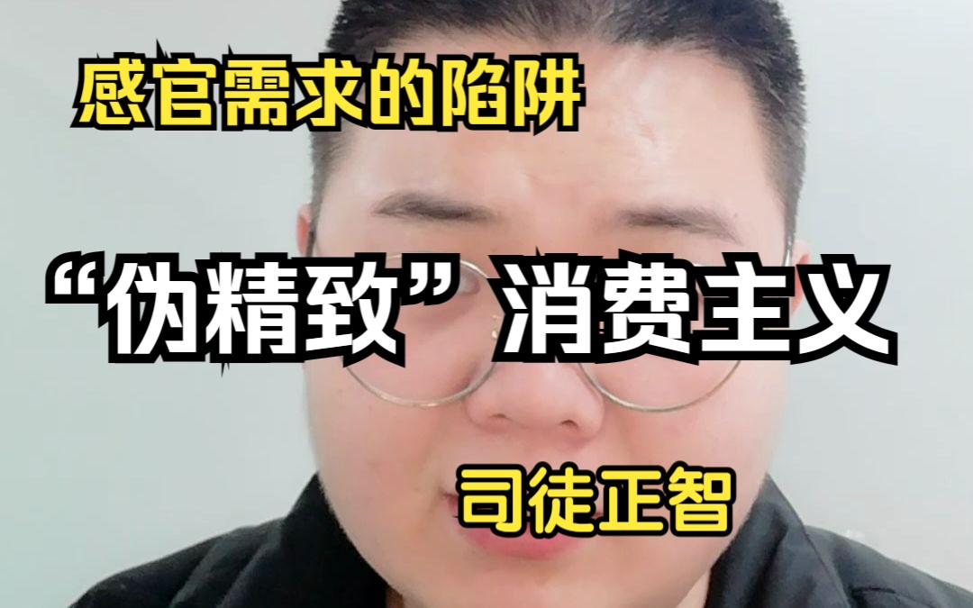 感官需求的陷阱:伪“精致”消费主义 司徒正智团队 大熊学长哔哩哔哩bilibili