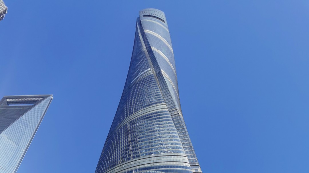 上海中心大厦办公区空中大堂穿梭电梯合集