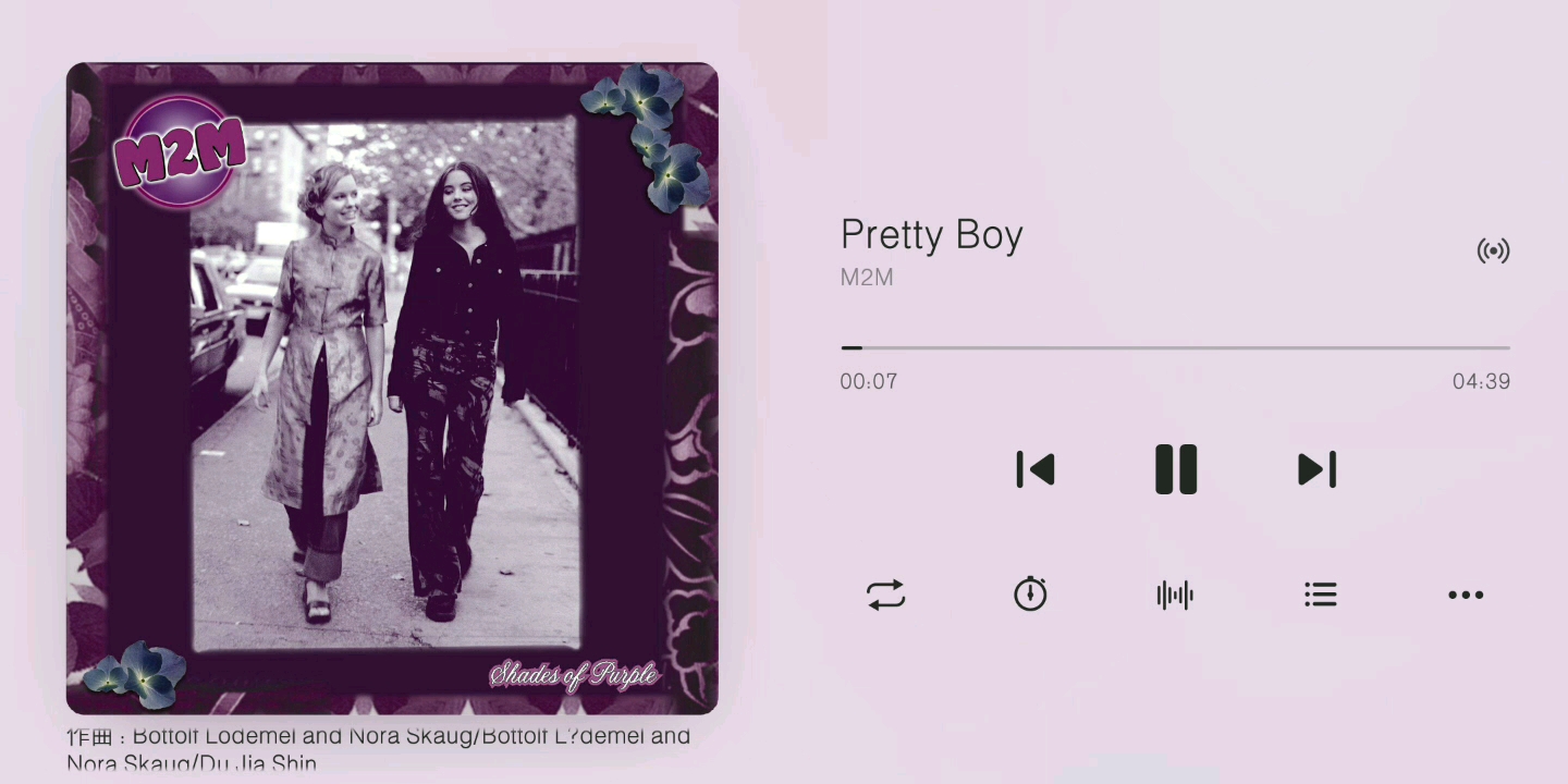 [图]歌曲分享:《Pretty Boy》M2M