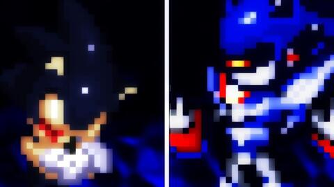 Halloween Special Shadow VS Sonic EXE (Sprite Animation)_哔哩哔哩_