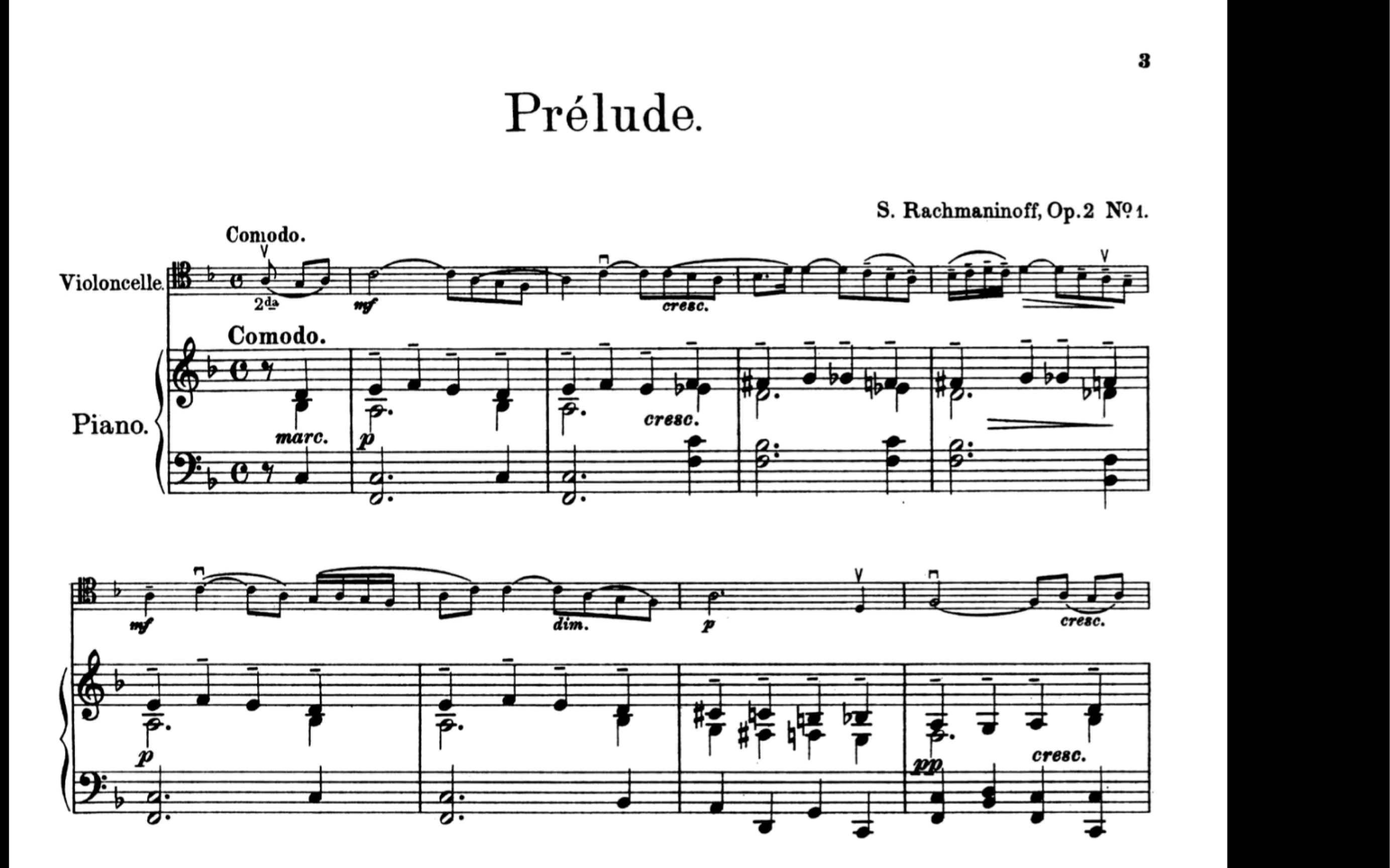 【曲谱同步】拉赫玛尼诺夫 两首乐曲 op.