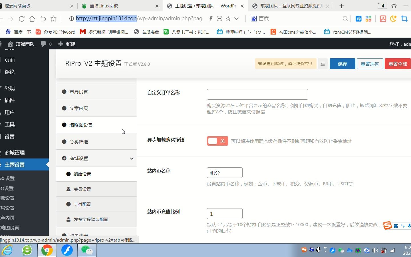 RiProV2去授权WordPress主题网站设置以及迁移教程哔哩哔哩bilibili