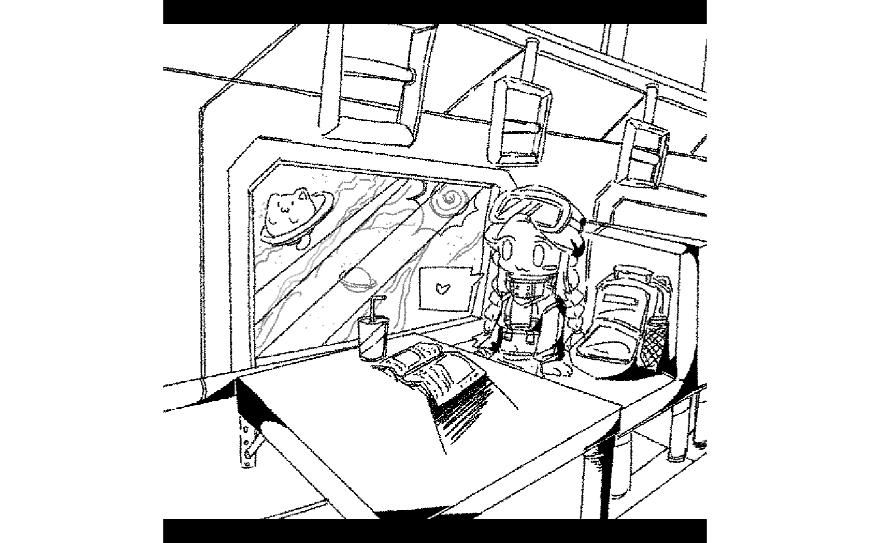 【绘画/稿件】来口不上色简单小场景