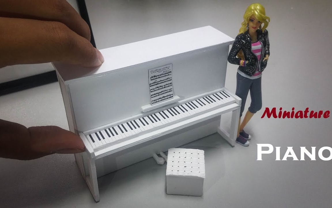 【手工教程】娃用家具制作迷你钢琴 Miniature  How To Make Tiny Piano For DollHouse哔哩哔哩bilibili