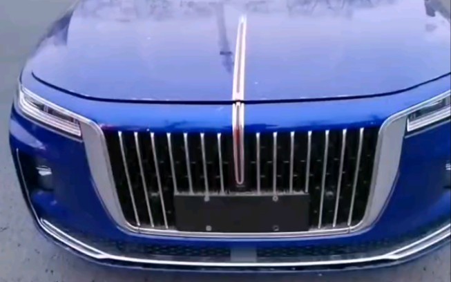 红旗h9蓝色实车