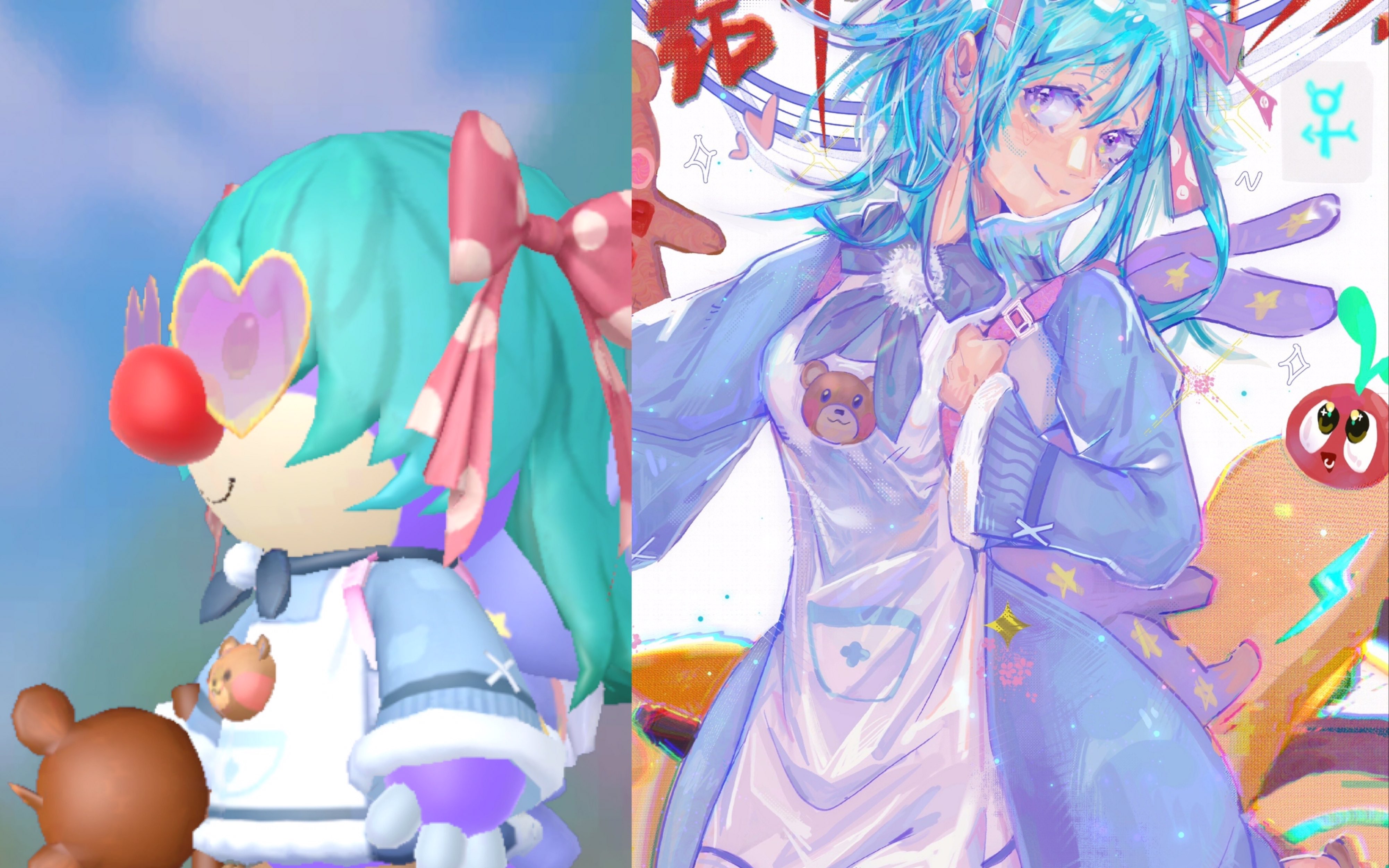 【procreate/摩尔庄园拟人】一个摩尔oc绘画记录,欢迎进来听歌