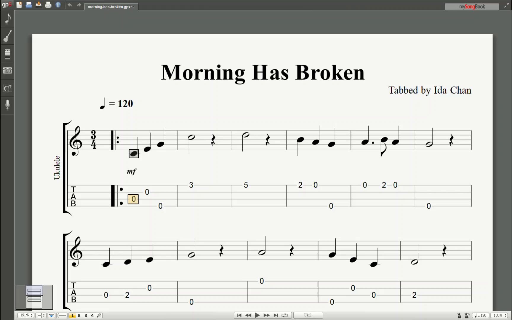 [图]【Ukulele乐谱】Morning Has Broken