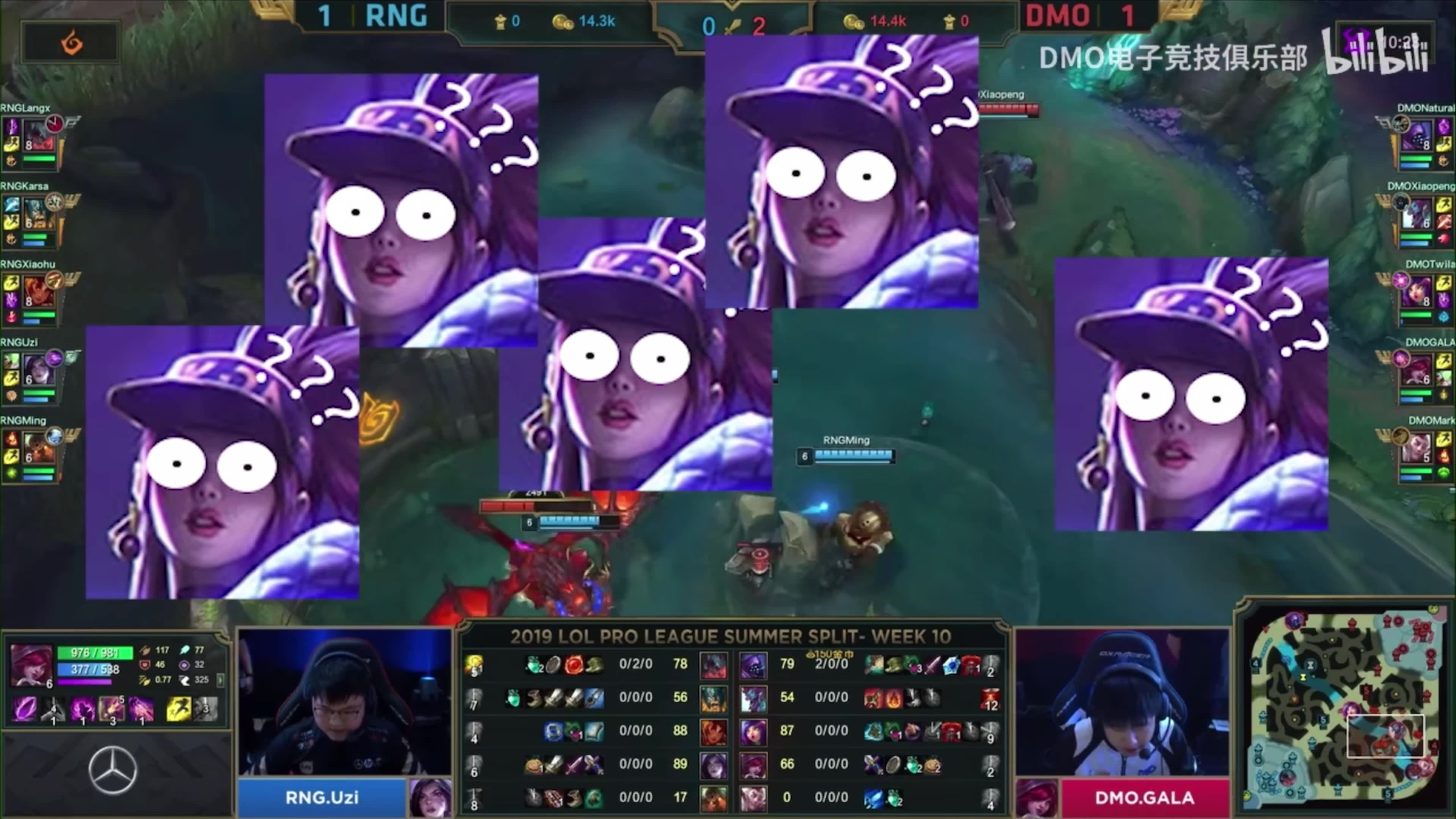 gala的"阿卡丽来了" xiaohu的"我黏到lqs了" 小虎你是否记得你曾嘲笑