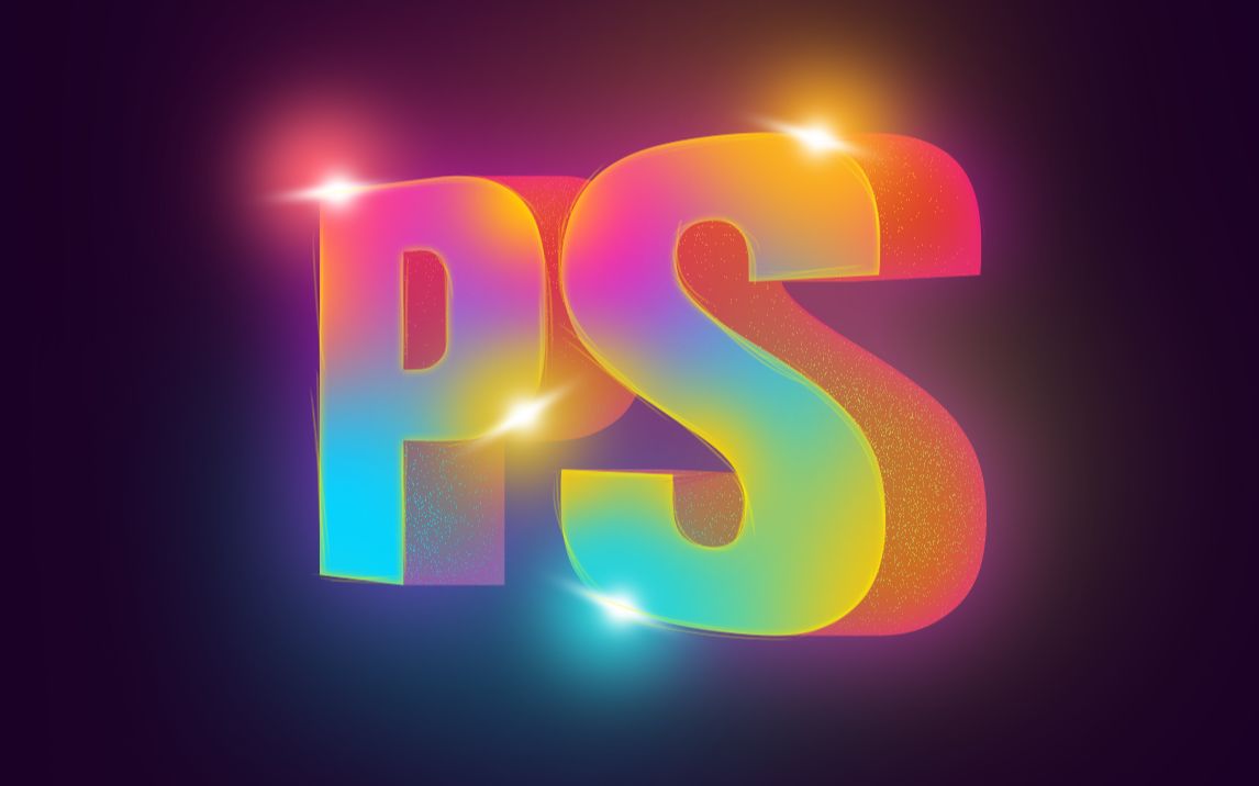 ps小技巧之发光字体教程
