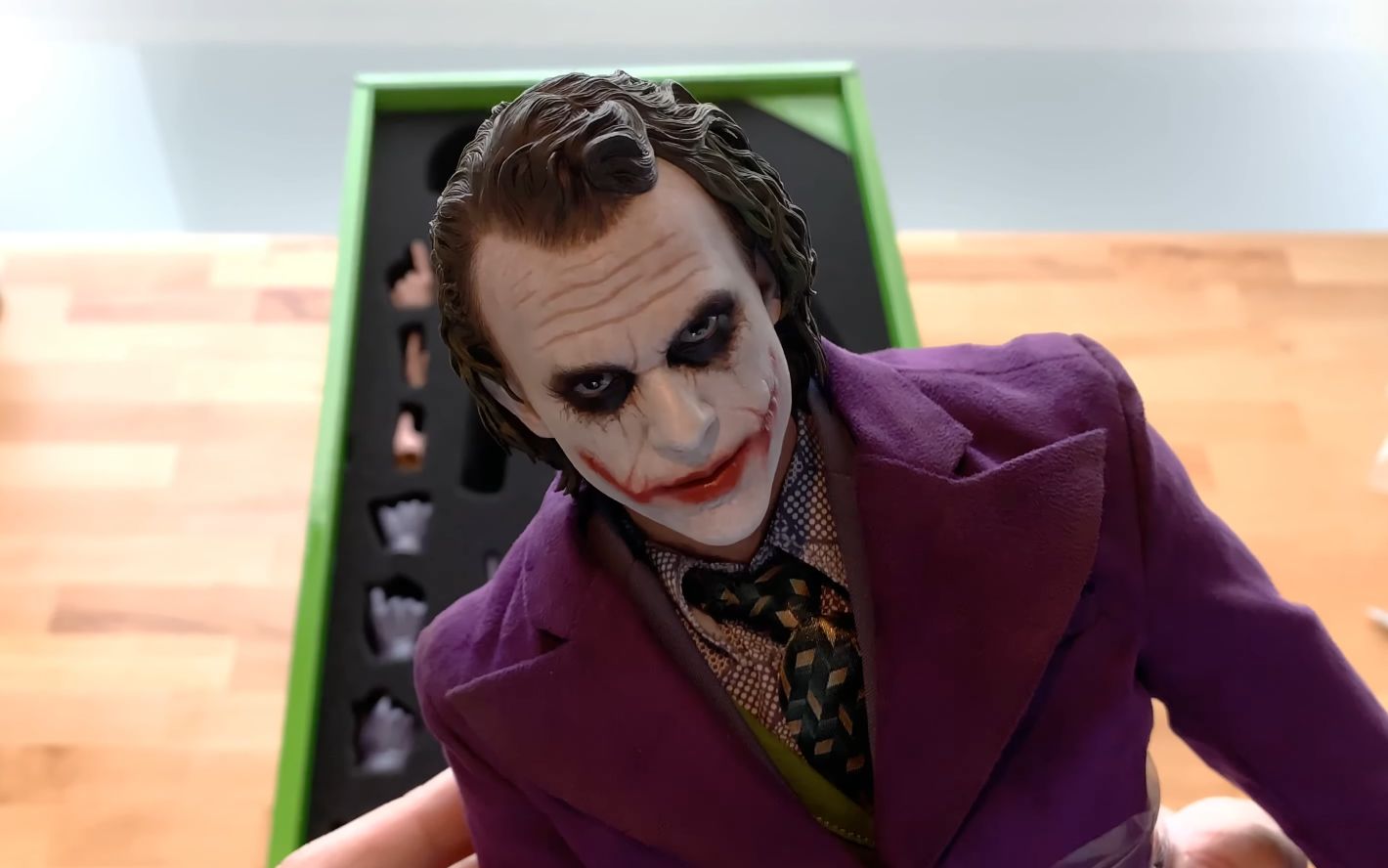 转载hottoysqs01014蝙蝠侠黑暗骑士小丑joker双头unboxing1