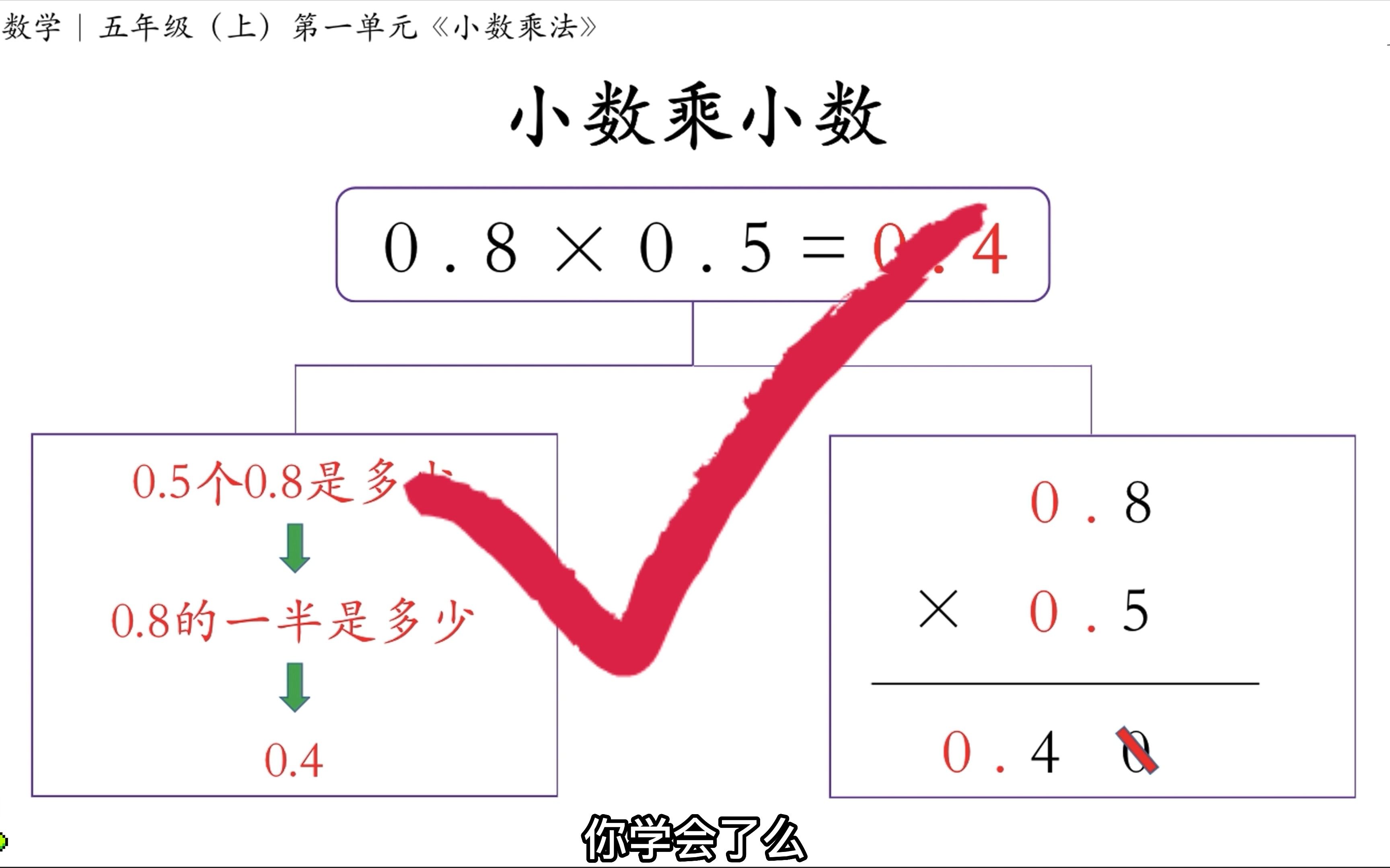 [图]《小数乘法》易错题｜0.8和0.5的乘积是0.04还是0.4呢？