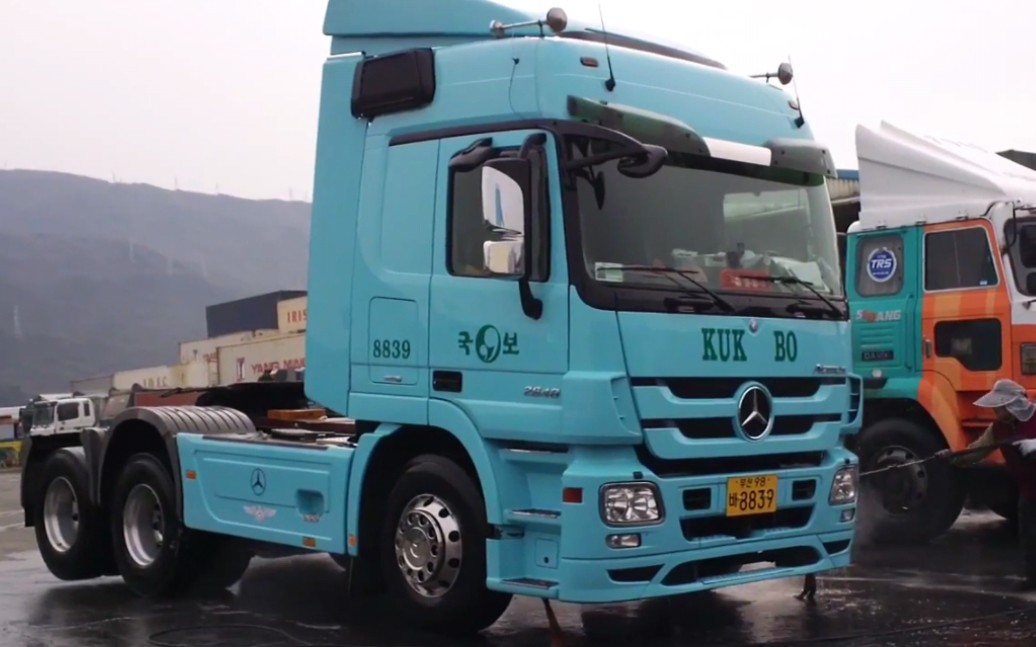 韩国卡车洗车过程(解压向)