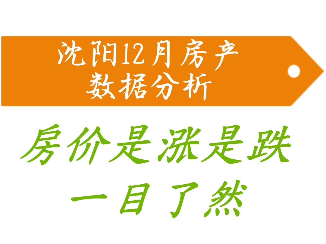 沈阳12月房产数据它来了哔哩哔哩bilibili