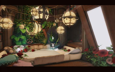 FF14装修 白S 森系现代小屋 - 游戏社