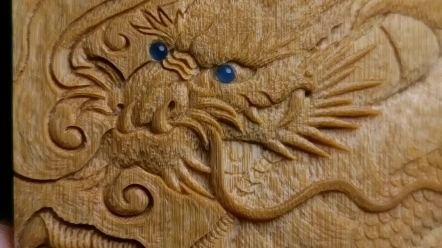 手工雕刻 竹雕 烟盒 龙  #竹雕  #手艺人  #把件