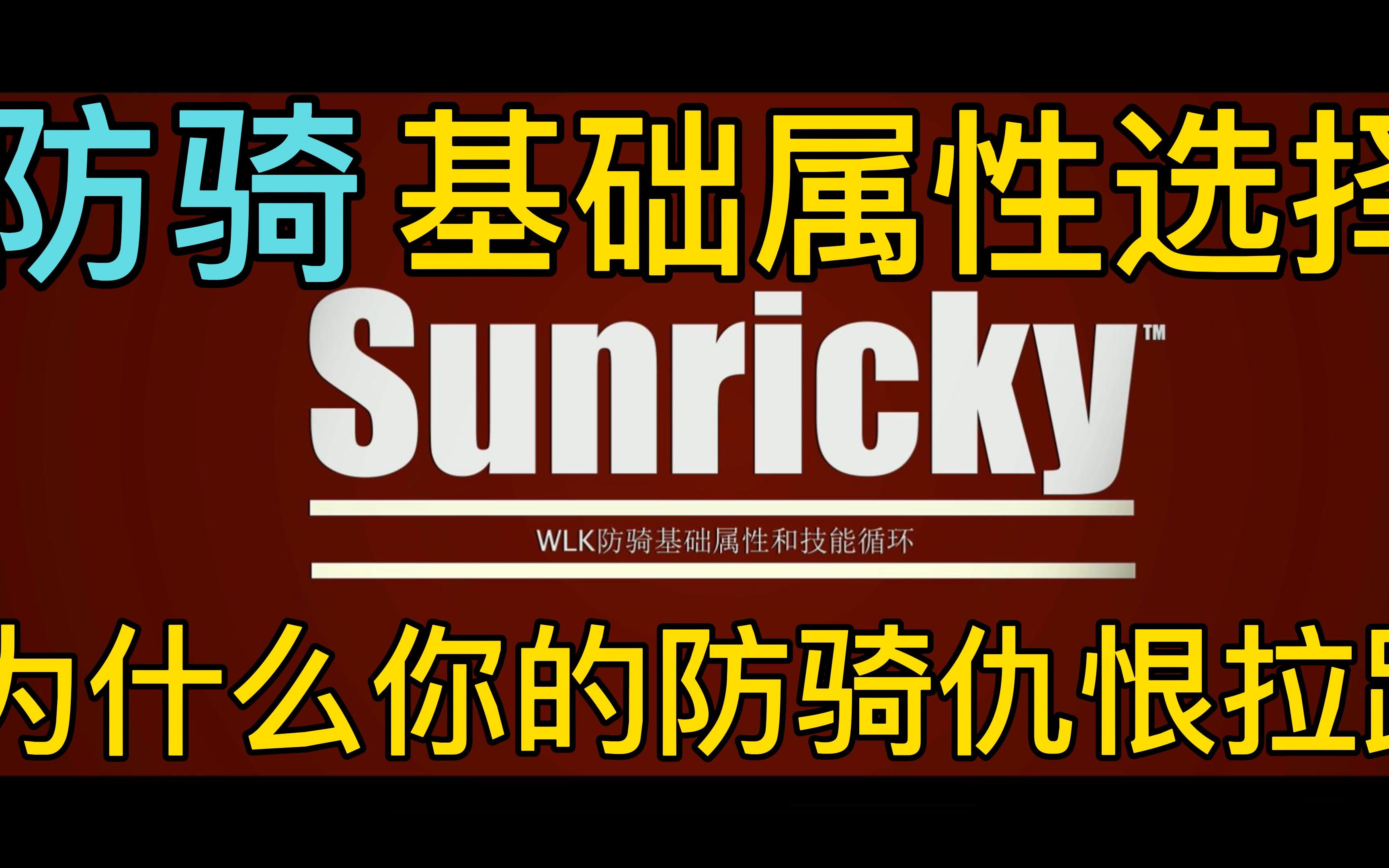 【Sunricky】魔兽WLK防骑基础属性及单体循环哔哩哔哩bilibili魔兽世界