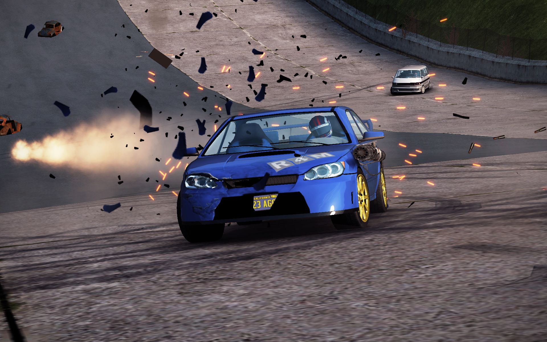 碰撞之日crashday kushima 6r4 斯巴鲁翼豹 wrx sti 车辆演示