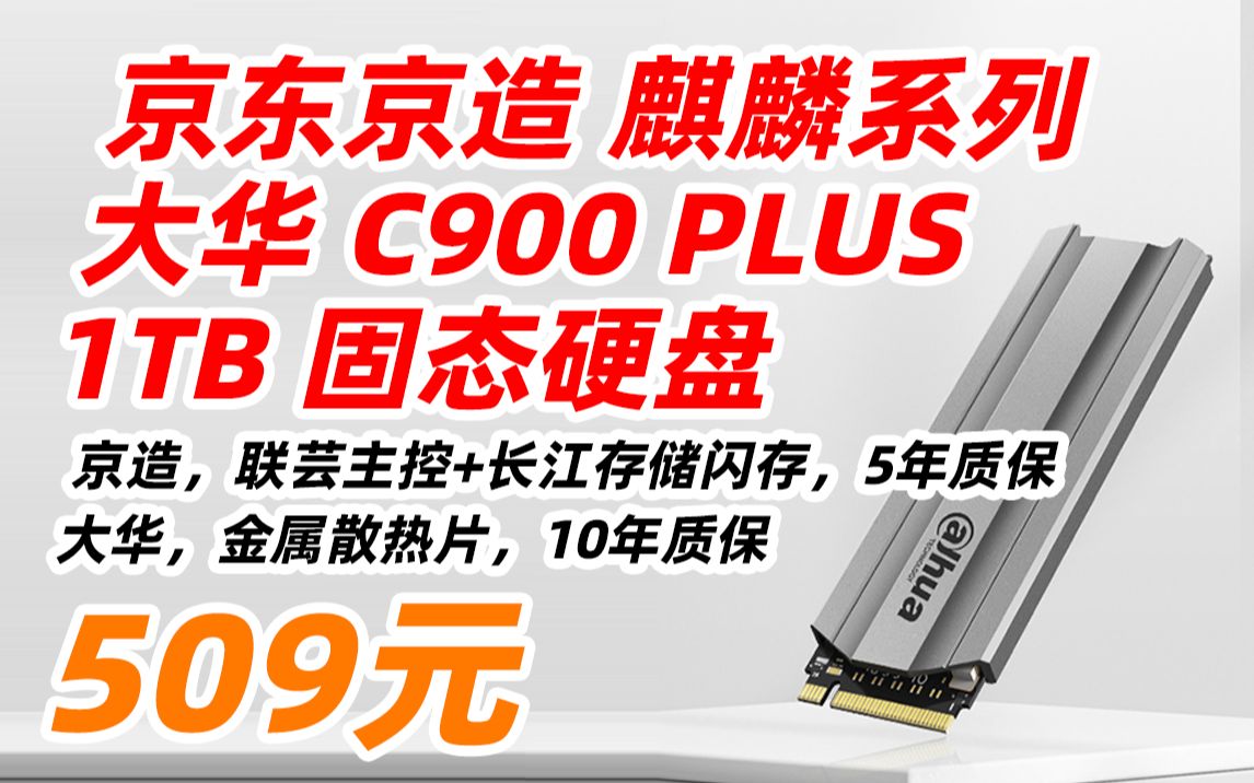 【请看视频简介,已更新】京东京造 大华 Dahua 1TB 国产 麒麟系列 SSD 固态硬盘 M.2接口(NVMe协议)PCIe3.0四通道 笔记本 台式机哔哩哔哩bilibili