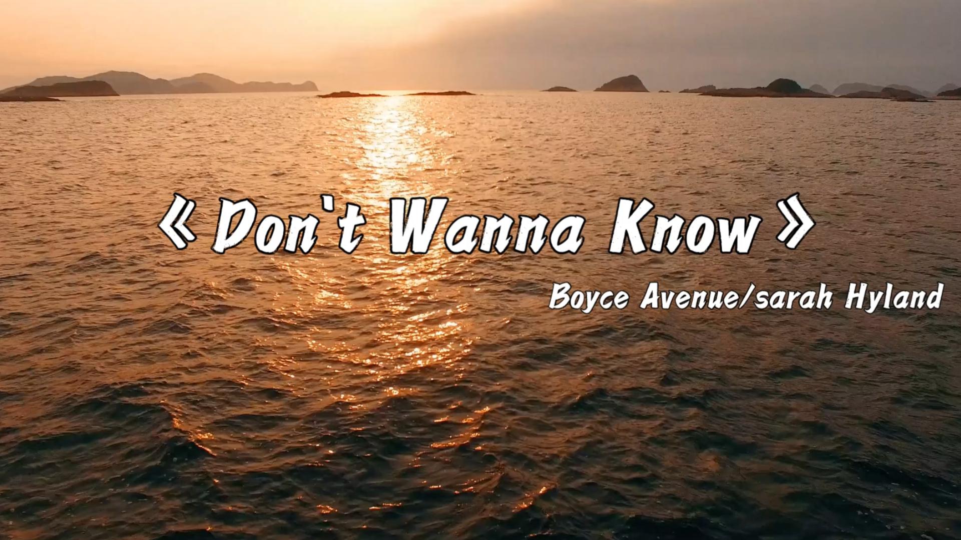 [图]“这首翻唱也太绝了”《Don't Wanna Know》