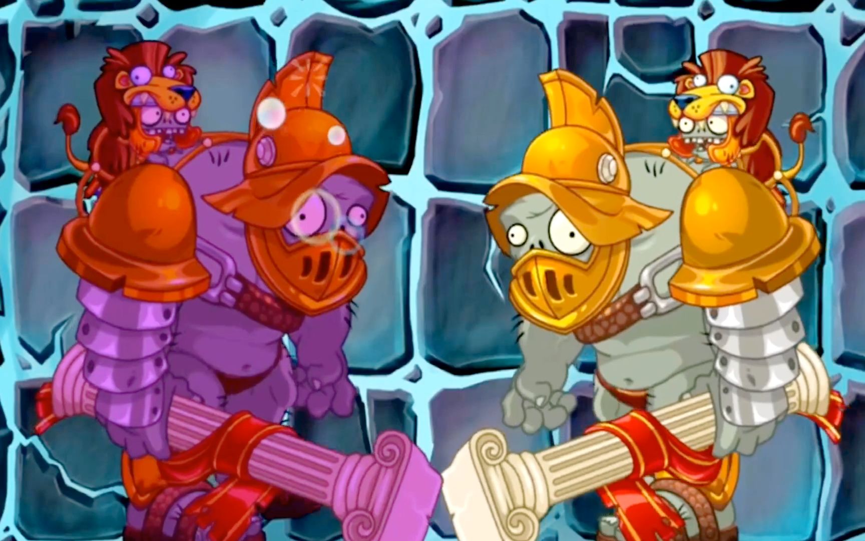 pvz2:罗马巨人pk罗马巨人,罗马人大乱斗