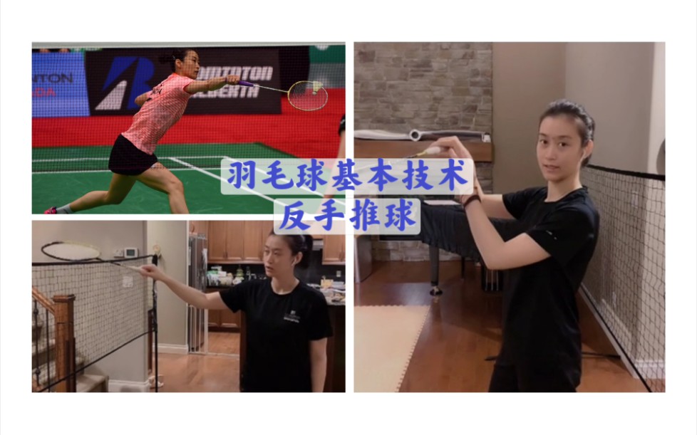 羽毛球基本技术之反手推球 Basic Skills of Badminton  Backhand Push Shots哔哩哔哩bilibili