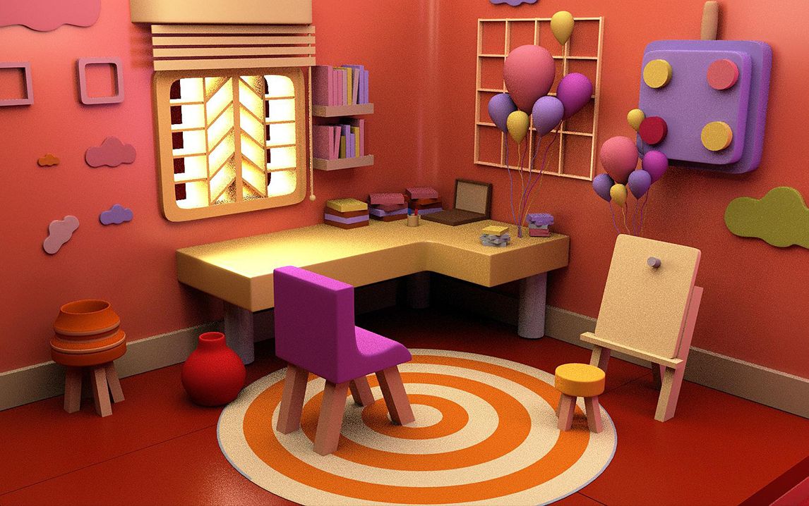 3dmax零基础新手场景室内建模教程,从零开始制作游戏动漫卡通风格场景