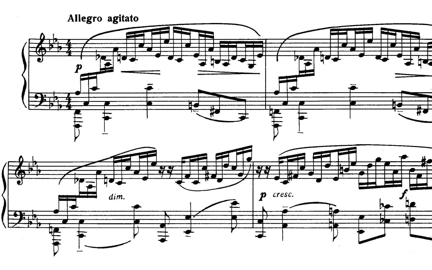 [图]拉赫玛尼诺夫 音画练习曲 Op 39 No.1 Rachmaninov's Etudes tableaux Op 39 No.1