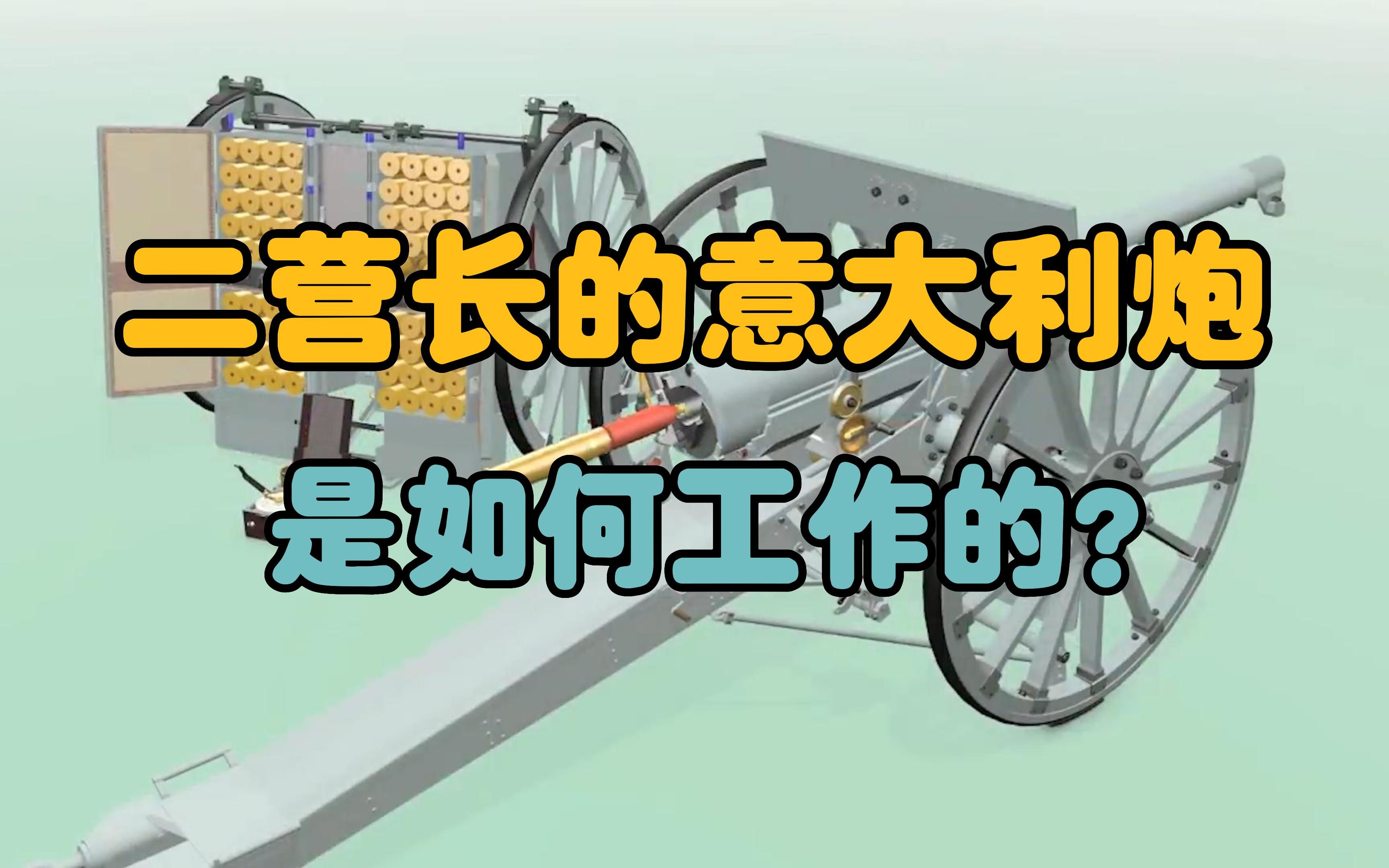 《亮剑》中二营长的意大利炮,M1897型75毫米炮,是如何工作的?哔哩哔哩bilibili