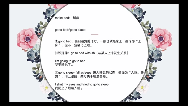 与bed有关的英语短语哔哩哔哩bilibili