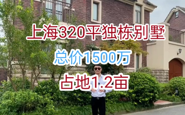 上海320平独栋别墅,占地1.2亩,总价1500w哔哩哔哩bilibili