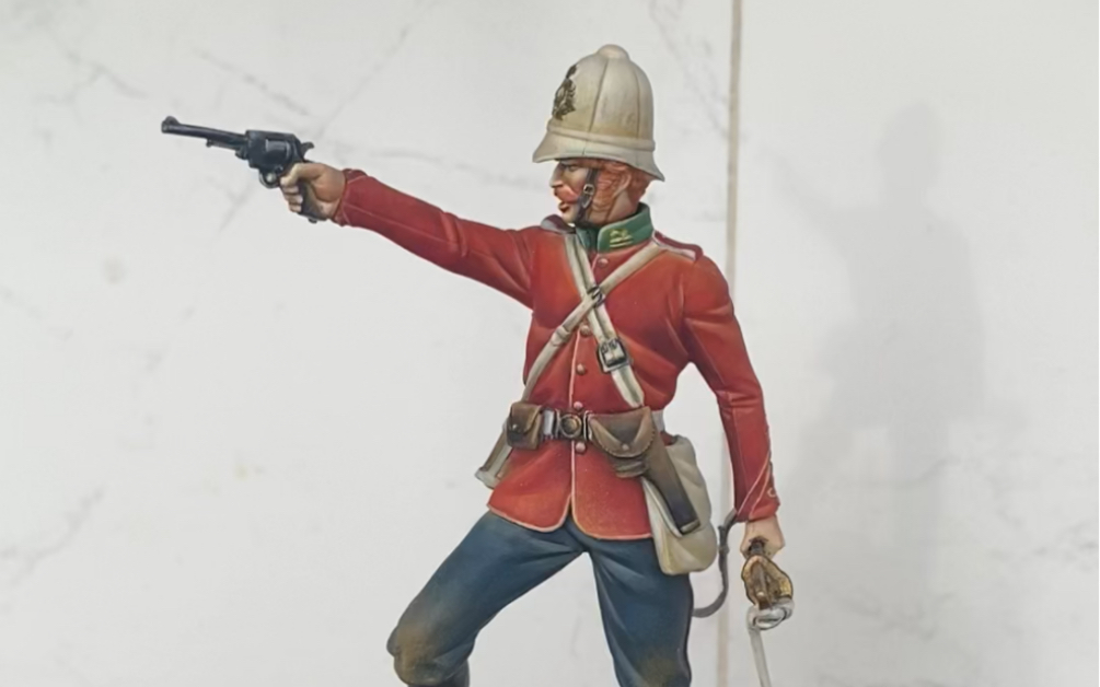 旧作!75mm英国祖鲁战争英军军官