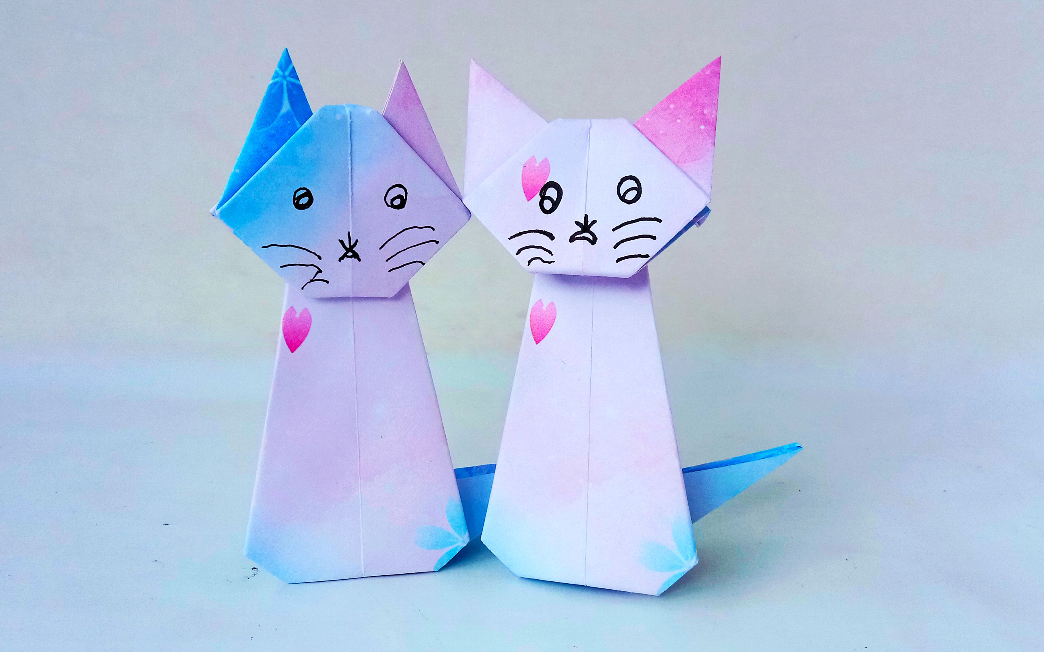 阿慧创意手工折纸,折纸小猫咪,步骤详细简单易学,猫咪很可爱