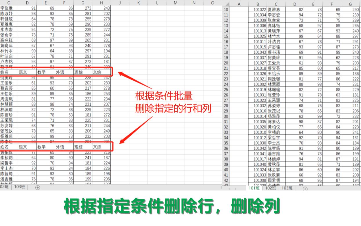 根据指定条件删除行,删除列 Excel VBA程序操作演示和代码解析【Excel 办公 VBA编程 office应用技巧】哔哩哔哩bilibili